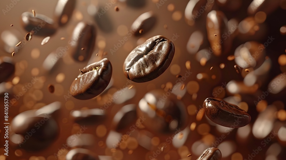 wave of splashing coffee with coffee beans, isolated on white wave of splashing coffee with coffee beans, isolated on white