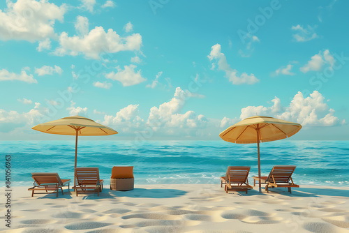 People relaxing and tanning at the beach, enjoying the sun, playing volleyball, and swimming © Evhen Pylypchuk