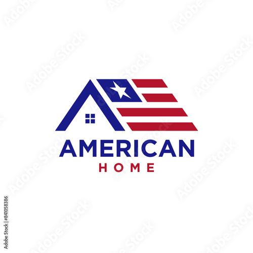 nationalist american home design vector logo photo