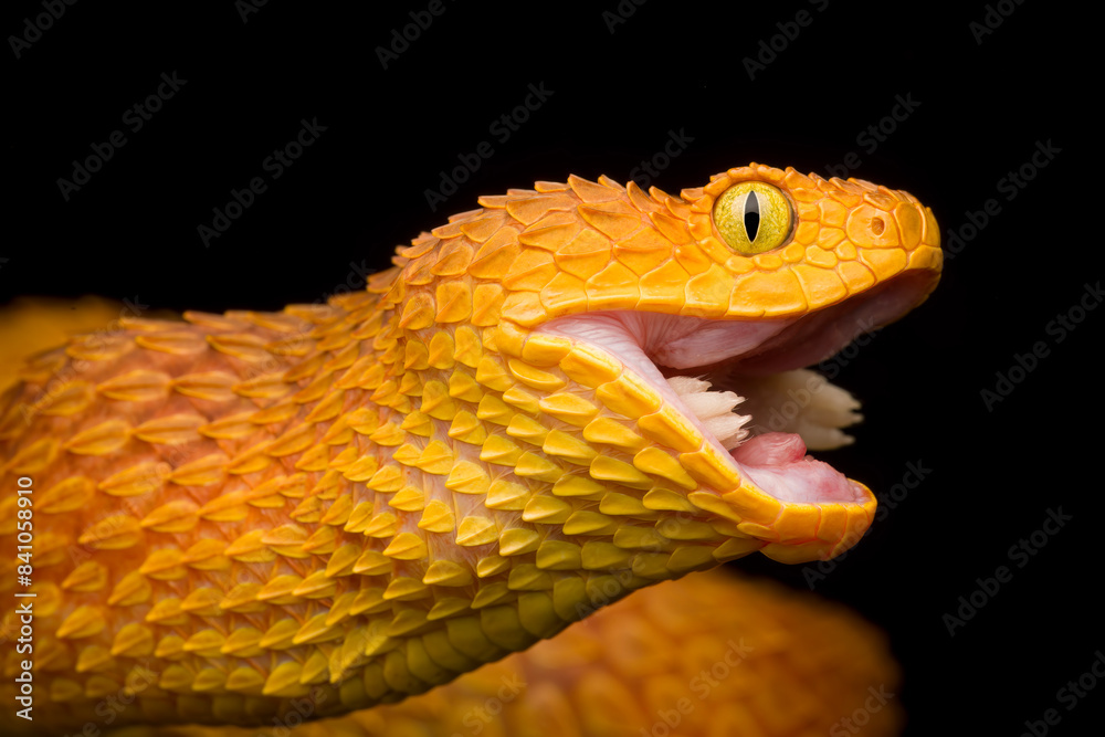 Fototapeta premium African Bush Viper swallowing rodent