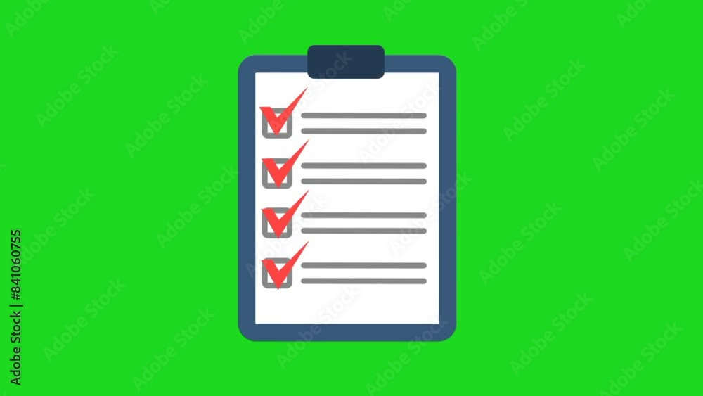 To do list,task checklist, task management, survey, questionnaire concept, validate business document by marking check marks.