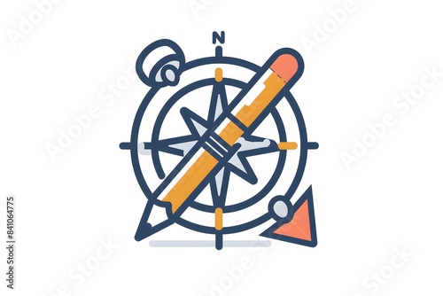 drawing of a compass