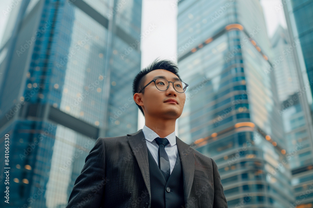 Young Chinese businessman ready to take on the city
Young Chinese businessman ready to take on the city