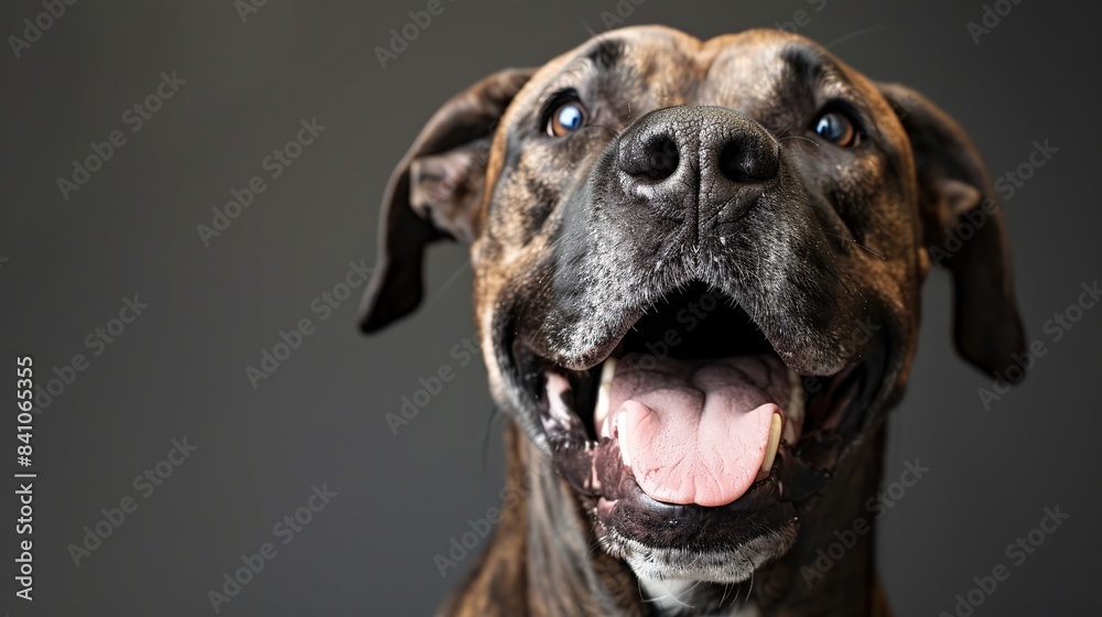 Happy face brown great Dane the dog. copy space for text. Happy face brown great Dane the dog. copy space for text.