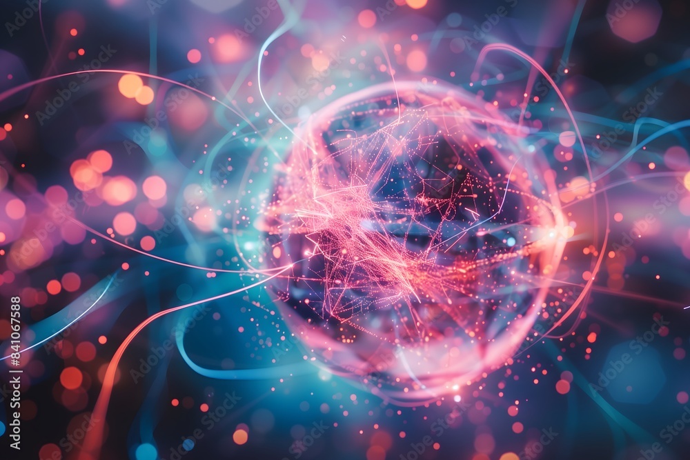 Abstract Neon Energy Sphere Abstract Neon Energy Sphere