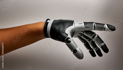 A robot hand isolated on white background