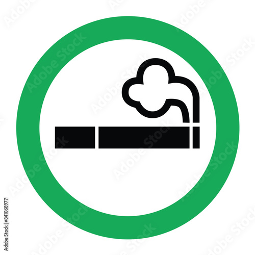 smoking area smoke permitted sign illustration