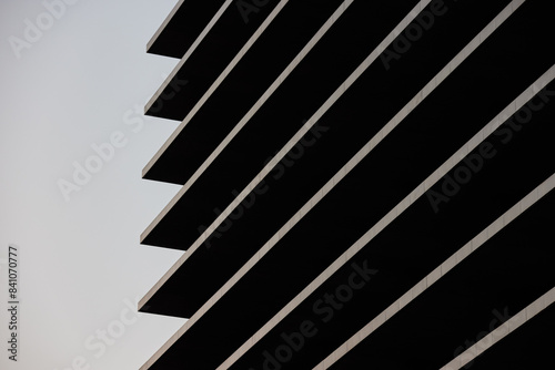 black and white striped architecture