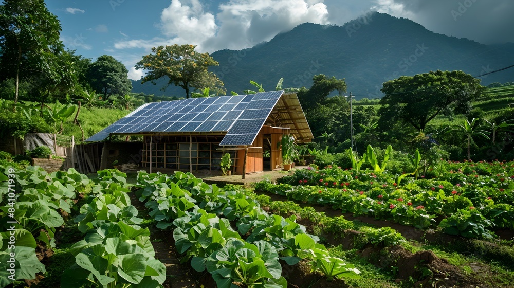 Sustainable Solar Powered Farm with Thriving Organic Crops and Basking Reptiles Sustainable Solar Powered Farm with Thriving Organic Crops and Basking Reptiles