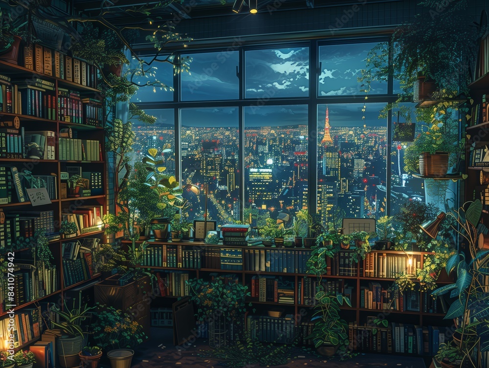 Room Filled With Books Beside Window Image Room Filled With Books Beside Window Image