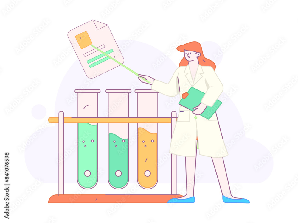 Doctor examines patient flat vector concept operation hand drawn illustration
Doctor examines patient flat vector concept operation hand drawn illustration