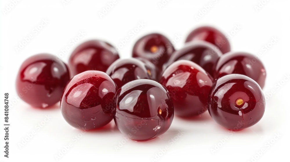 cherry cordials  Isolated on white background. sweet delicious desserts concept for designer