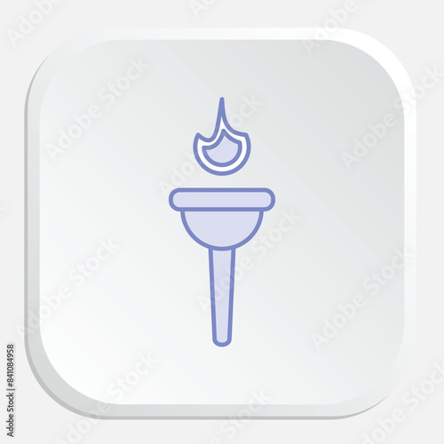 Liberty Torch Icon - Symbolizing Enlightenment, Freedom, and Hope