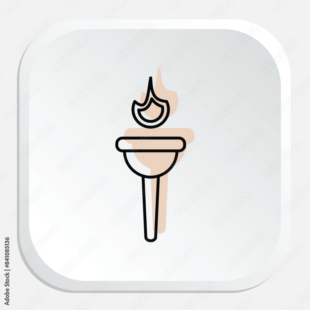 Liberty Torch Icon - Symbolizing Enlightenment, Freedom, and Hope Liberty Torch Icon - Symbolizing Enlightenment, Freedom, and Hope