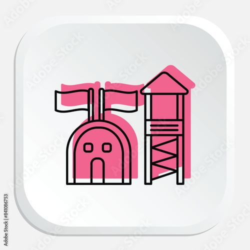 WebMilitary Base Icon - Symbolizing Defense Operations and National Security