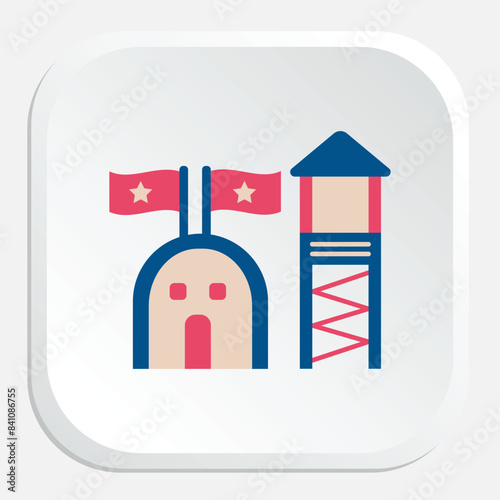 WebMilitary Base Icon - Symbolizing Defense Operations and National Security