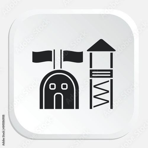 WebMilitary Base Icon - Symbolizing Defense Operations and National Security