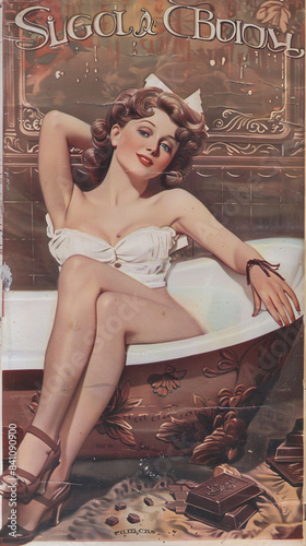 Indulgence Awaits: Vintage Ad for Chocolate Massage Therapy