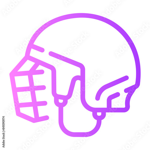 helmet Line Gradient Icon