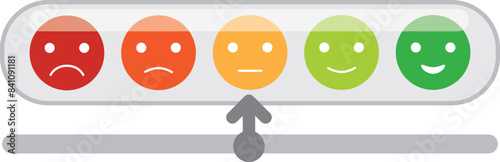 Poor and good customer satisfaction metrics Bad credit score. business service rating illustration