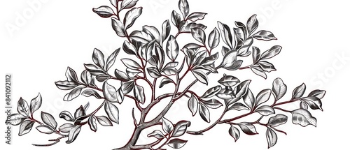 Wallpaper Mural Elegant vintage tree drawings in black and white stand out beautifully against a pristine white background Torontodigital.ca