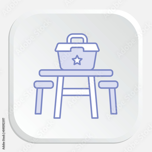 Picnic Icon - Depicting Outdoor Leisure and Dining Activities