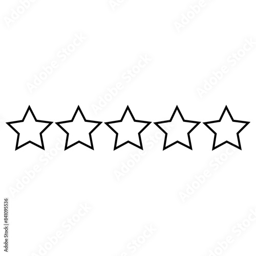 5 Star Customer Review Icon, Simple Icon Vector Design, best used for presentation, application, web and banner