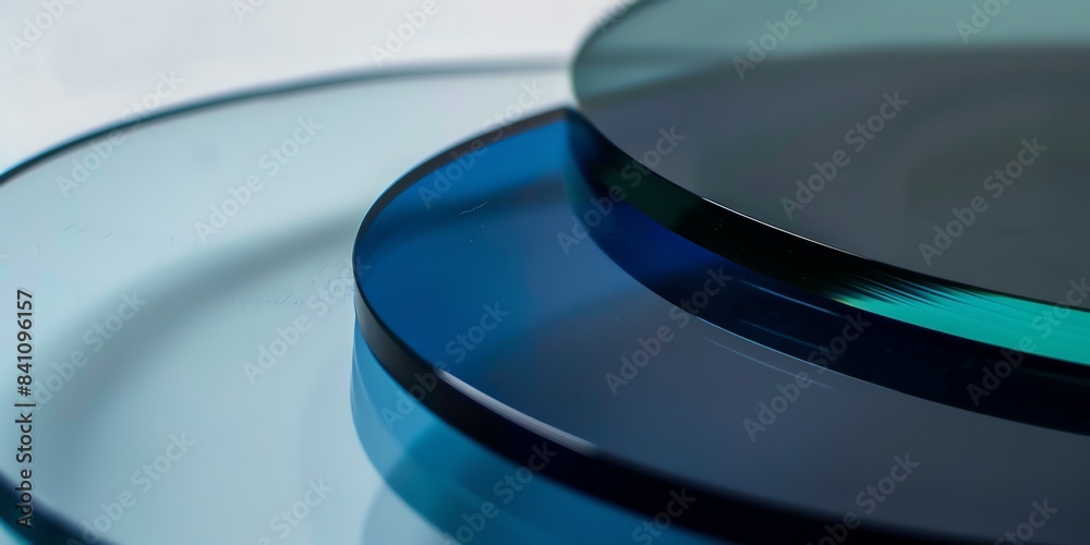extreme macro photo of clean polished glass, edges with light from four different colors, depth of field, blurred, dark blue and blue, blur background, natural colors, aspect ratio 2:1, banner, extreme macro photo of clean polished glass, edges with light from four different colors, depth of field, blurred, dark blue and blue, blur background, natural colors, aspect ratio 2:1, banner,