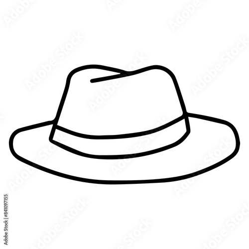 hat outline vector illustration