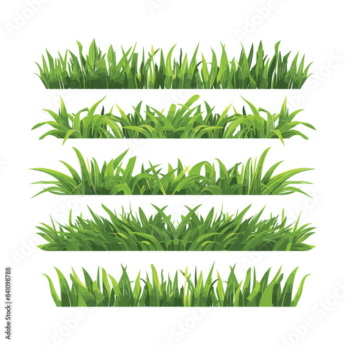 Silhouette set of grass borders vector 