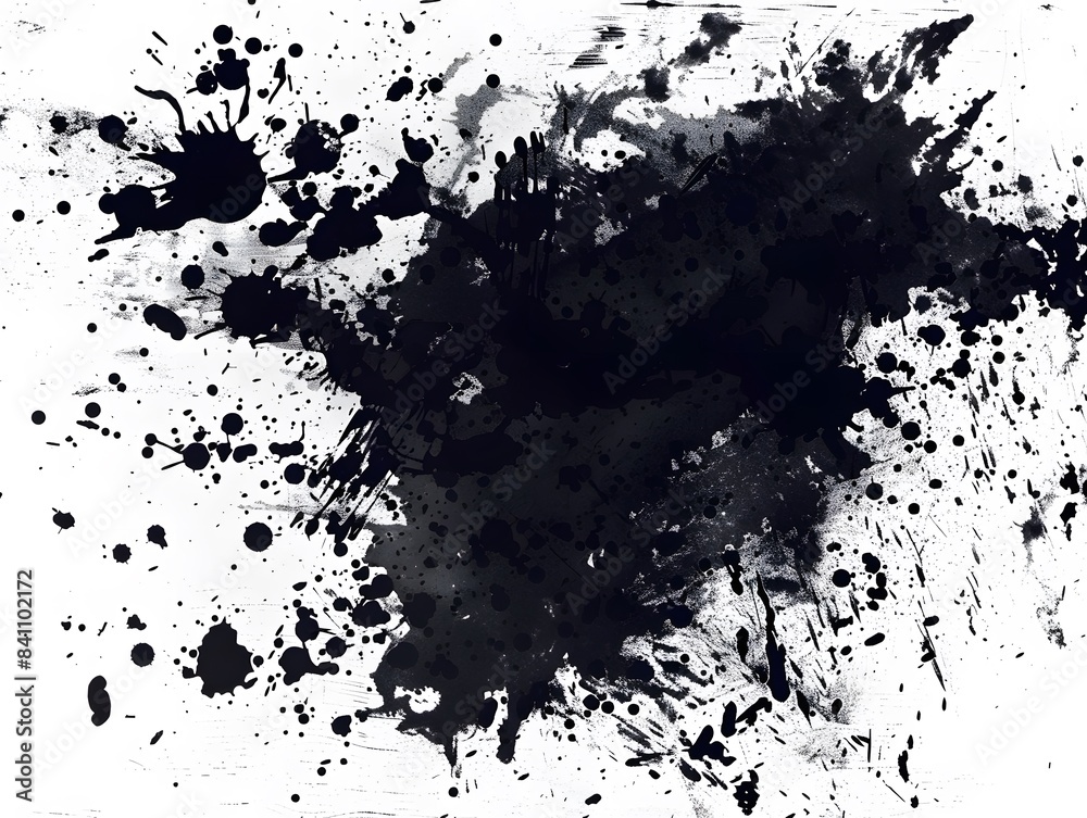 Obraz premium Black Ink Splatter Texture Grunge Background