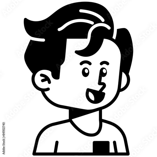 handsome man Black Fill Icon