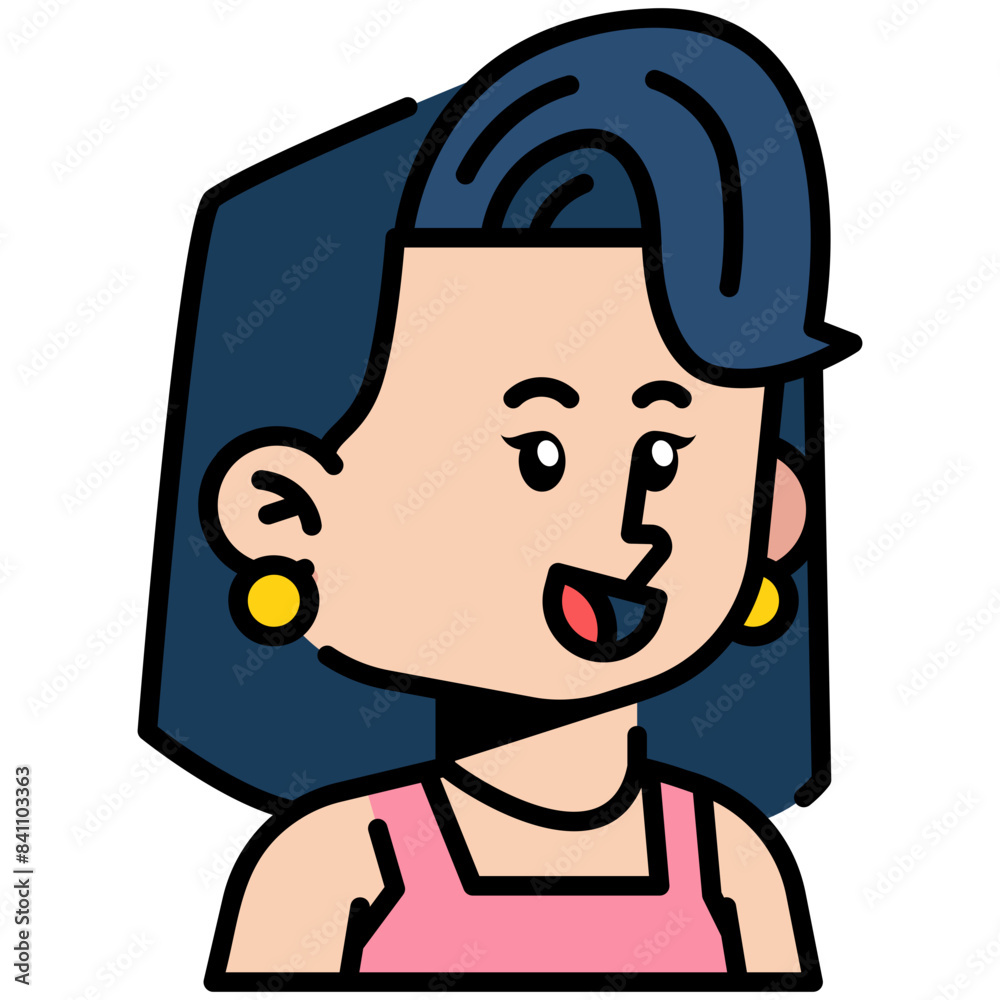 young woman Filled line Icon