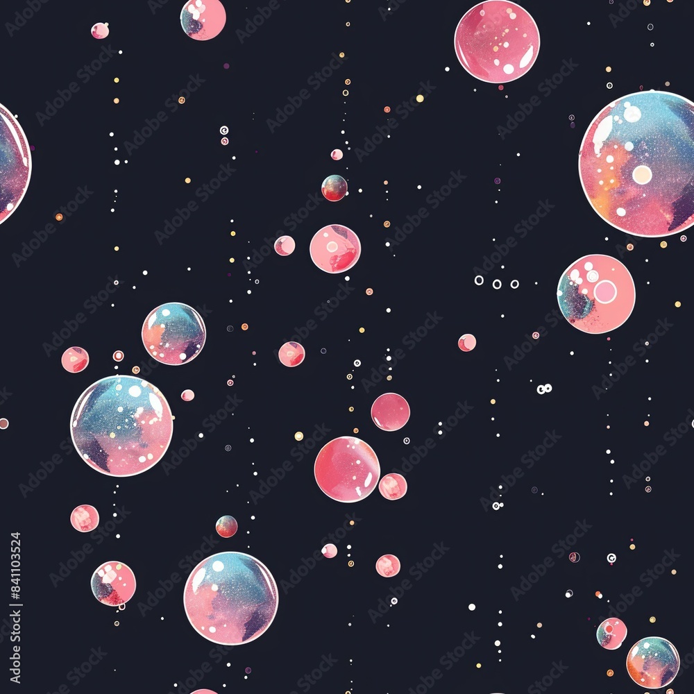 A cute illustration of a bubble wand producing cascades of shimmering bubbles, bringing simple delight to children of all ages. Minimal pattern banner wallpaper, simple background, Seamless, A cute illustration of a bubble wand producing cascades of shimmering bubbles, bringing simple delight to children of all ages. Minimal pattern banner wallpaper, simple background, Seamless,