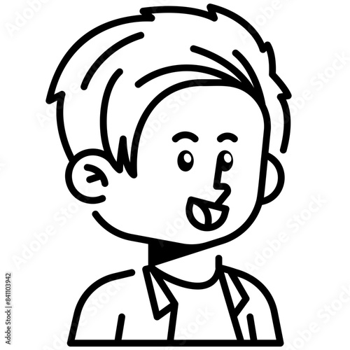 Male actress Line Icon