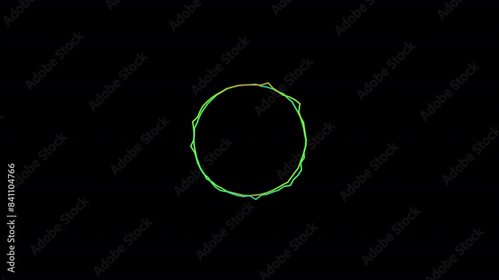 circular lines loop of rhythmic audio frequency sound waves in the background, wave motion like music equalizer audio waves spectrum sound frequency  Audio waveform with frequency animated lines.