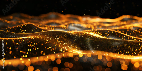  a golden, flowing liquid with light reflections, giving it a sparkling and shiny appearance. © Muhammad