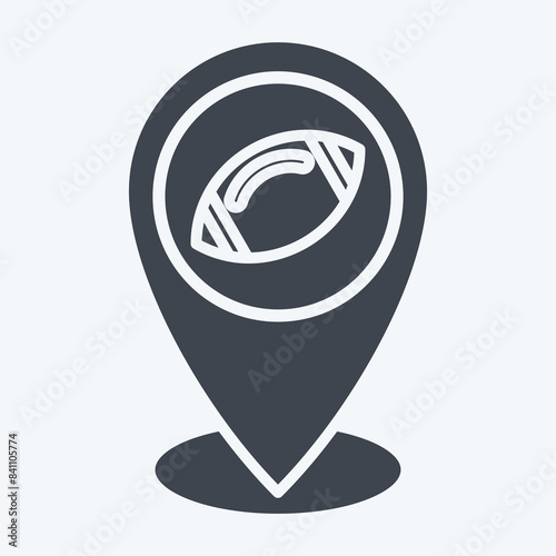 Icon Place Holder. related to Rugby symbol. glyph style. simple design illustration