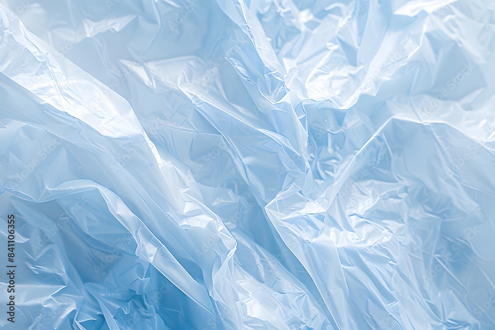 Obraz premium Abstract Ice Blue Plastic Bag Texture Background