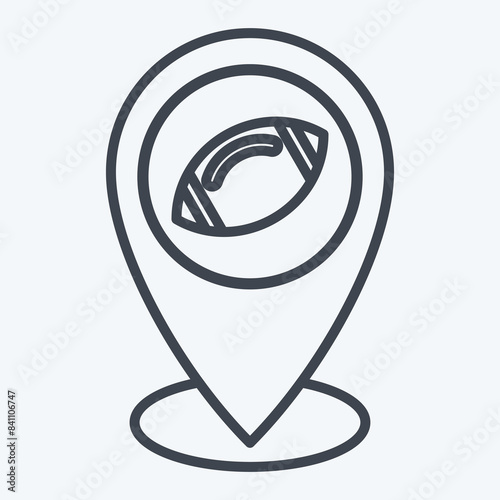 Icon Place Holder. related to Rugby symbol. line style. simple design illustration