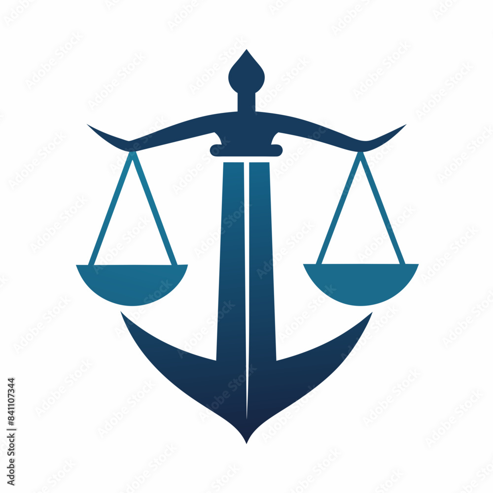        Minimalist law firm logo icon vector illustration.
