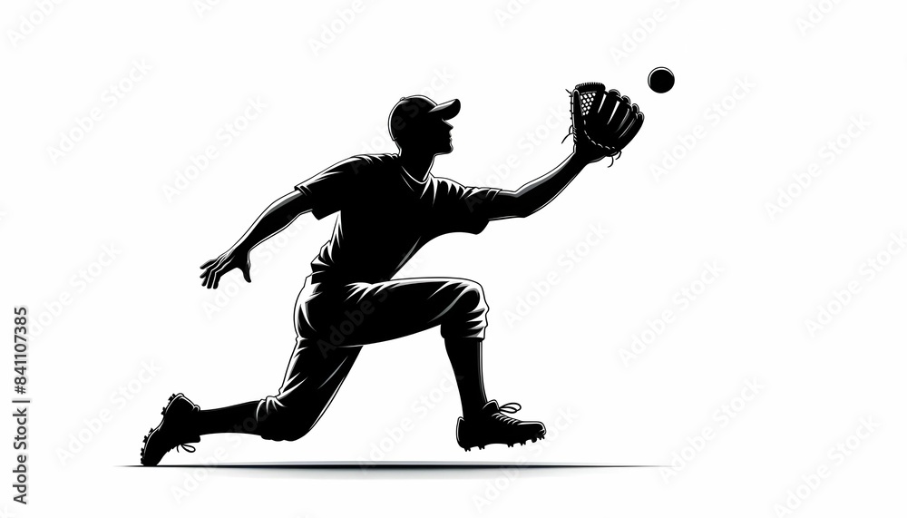 Shadow of a baseball player Shadow of a baseball player