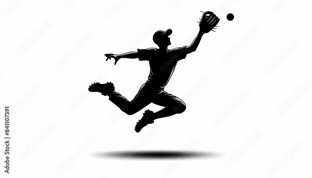 Shadow of a baseball player Shadow of a baseball player
