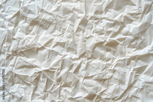 Crumpled White Paper Texture Background