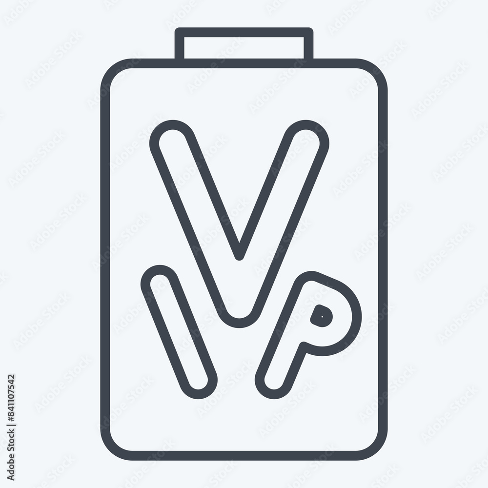 Icon VIP Pass. related to Rugby symbol. line style. simple design illustration Icon VIP Pass. related to Rugby symbol. line style. simple design illustration