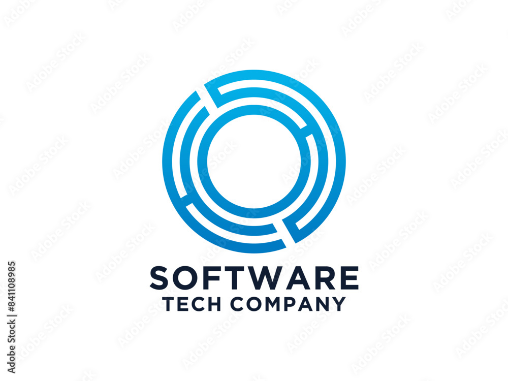 Circle Spiral Logo Vector Illustration .Technology round Logo. Circle Spiral Logo Vector Illustration .Technology round Logo.
