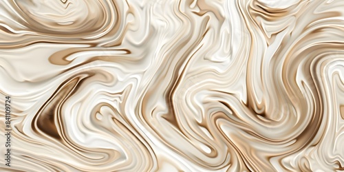 Abstract Beige and White Marble Swirl Background