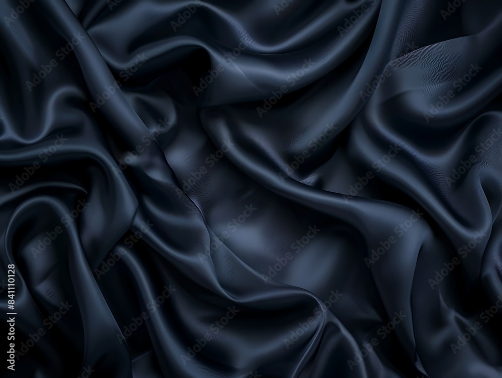 Obraz premium A close up of a black fabric. Navy blue color