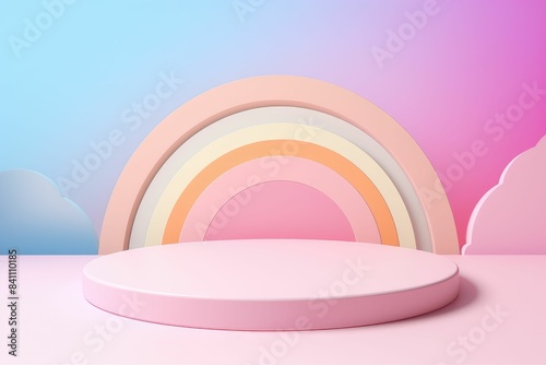 pride mounth 3d background products minimal podium. 3d background products minimal podium scene. pastel color.