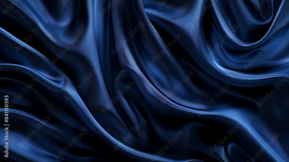 Fototapeta premium A close up of a black fabric. Navy blue color
